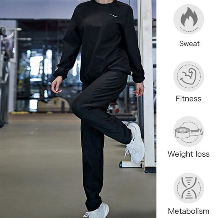 Junlan Combinaison De Sudation Femme - Vêtement Sauna Sportswear Anti-Transpiration, Fitness Et Perte De Poids