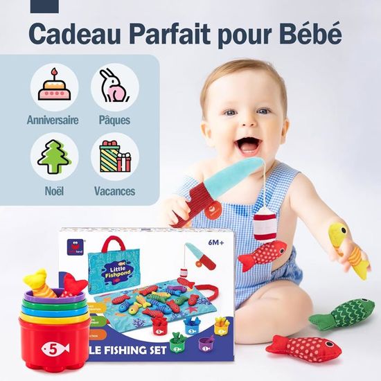 Montessori - Fish Fun Peche A La Ligne Magnetique | Jouets 1er Age | Jouéclub