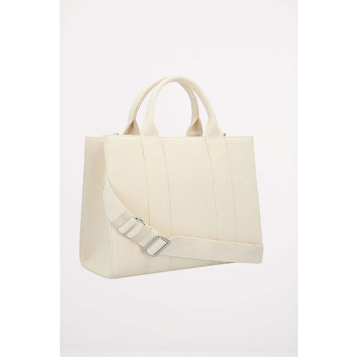 Sac Cabas Oversize Femme Essentials - Grand Format, Fermeture Magnétique, Poche Intérieure - Similicuir Ou Raphia, Porté épaule/main - 4