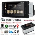 7'' Android 8.0 2DIN 4-Core Autoradio Stéréo GPS Navigation WiFi bluetooth MP5 Écran Tactile Voiture pour Toyota-0