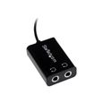 STARTECH.COM Câble Adaptateur Casque Slim - Doubleur Audio Jack Splitter - 3.5mm (M) vers 2x 3.5mm (F) - 15,23 cm - Noir-0