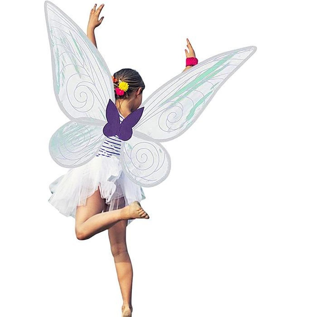 Ailes De Fête Pour Enfants - Lot De 2 Ailes Dorées/argentées - Pour Costume Licorne, Ange, Fée - Halloween, Spectacle, Déguisement