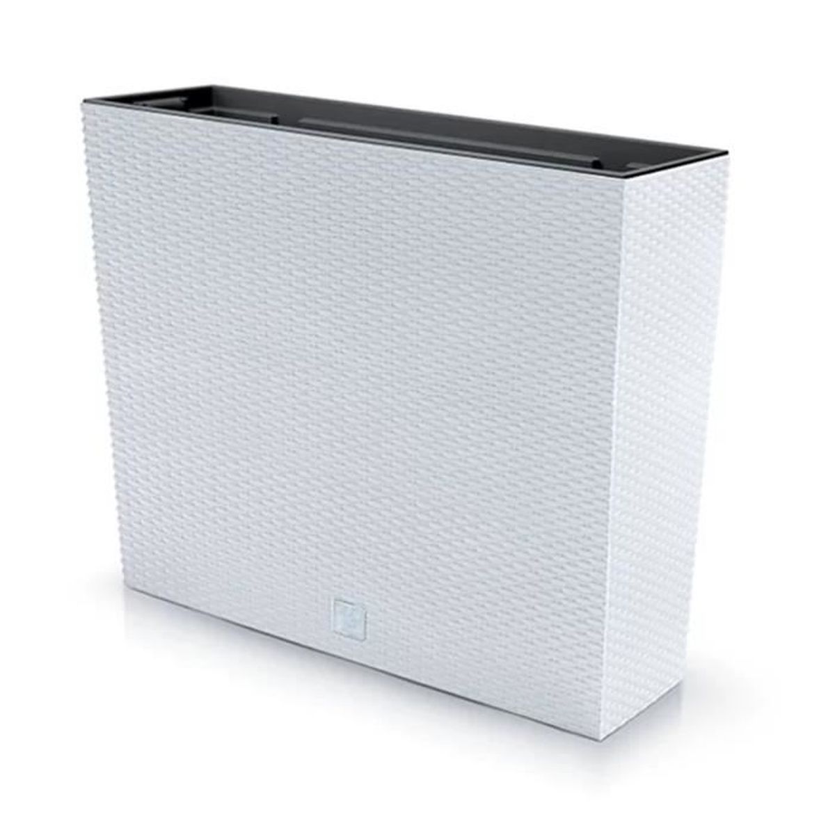 Jardinière De Balcon Fuchs Avec Soucoupe - Longueur 100 Cm - Couleur Blanc - Structure Bois Imitation
