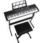 LALAHO - Kit complet piano numérique ,Clavier électronique pour débutant 61 touches avec stand banc de clavier