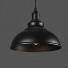 WOTTES UNI 2 Pack E27 Douille Rétro Vintage Lustre Suspension Industrielle Plafonnier Abat-jour Métal Noir
