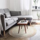 THE DECO FACTORY Tapis salon rond en jute tressé naturel artisanal D70