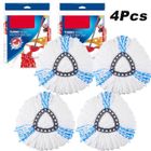 MAXLABER 4 Tête de Balai Serpillère Vadrouille Remplacement 2 en 1 en Microfibre Serpillère pour Nettoyage des Sols,Balai Recharge Têtes