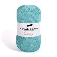 Laines Cheval Blanc - SUNNY fil à tricoter 100% coton 50g - Idéal pour le tricot été et tous vos loisirs créatifs