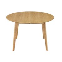 Table à manger ronde extensible en chêne MILIBOO LEENA - Style scandinave et moderne - 6 places
