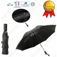 TD® parapluie pliant enfant homme fille automatique ultra leger anti retournement solide noir étanche résistant au vent incassable