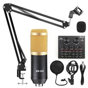 MICROPHONE kits noir or 3 - Kit de microphone karaoké de stud