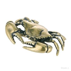FIGURINE - PERSONNAGE Figurine de crabe en laiton, ornement Animal, cham