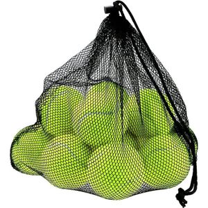 BALLE DE TENNIS Lot de 12 balles de Tennis, avec Sac de Transport en Filet, idéales pour l'entraînement, Le Tennis, Les Machines à balles et A61