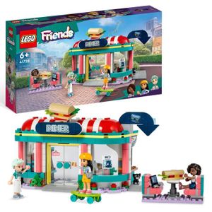 MARCHANDE LEGO® Friends 41728 Le Snack du Centre-Ville, Jouet Enfants 6 Ans, Mini-Poupées Liane, Aliya