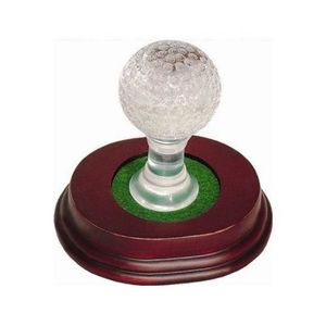 TROPHÉE - MÉDAILLE Superbe Trophee, Balle de Golf Crystal  9,5cm