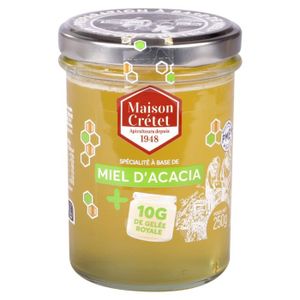 MIEL SIROP D'AGAVE Maison Crétet-Miel d'acacia et gelée royale 250g- 