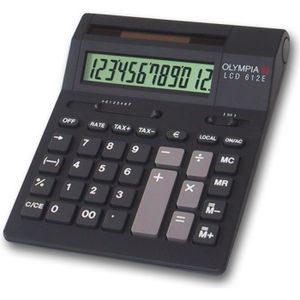 CALCULATRICE LCD 612 E Noir Calculatrice de bureau Euro (Boîte