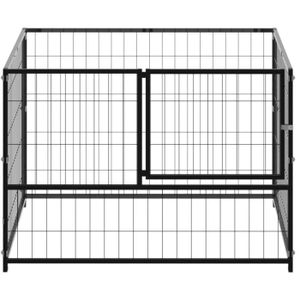 ENCLOS - CHENIL BONNEVIE* Chenil - Grande Cage Noir 100x100x70 cm 
