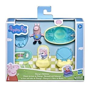 FIGURINE - PERSONNAGE Peppa Pig Adventures Coffret Salle de bain de George Figurine personnage et Accessoires maison Set Jouet et carte