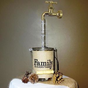 FONTAINE DE JARDIN Fontaine de robinet invisible - Robinet magique invisible flottant avec pompe - Fontaine de table d'extérieur pour bricolage de 108
