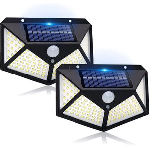 APPLIQUE EXTÉRIEURE Stillcool® 2Pcs Lampe solaire extérieur 100 LED Ap