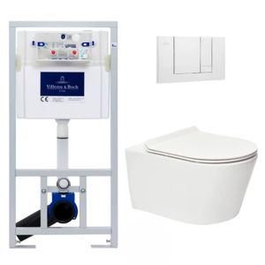WC - TOILETTES Villeroy & Boch Pack WC Bâti-support + WC sans bri