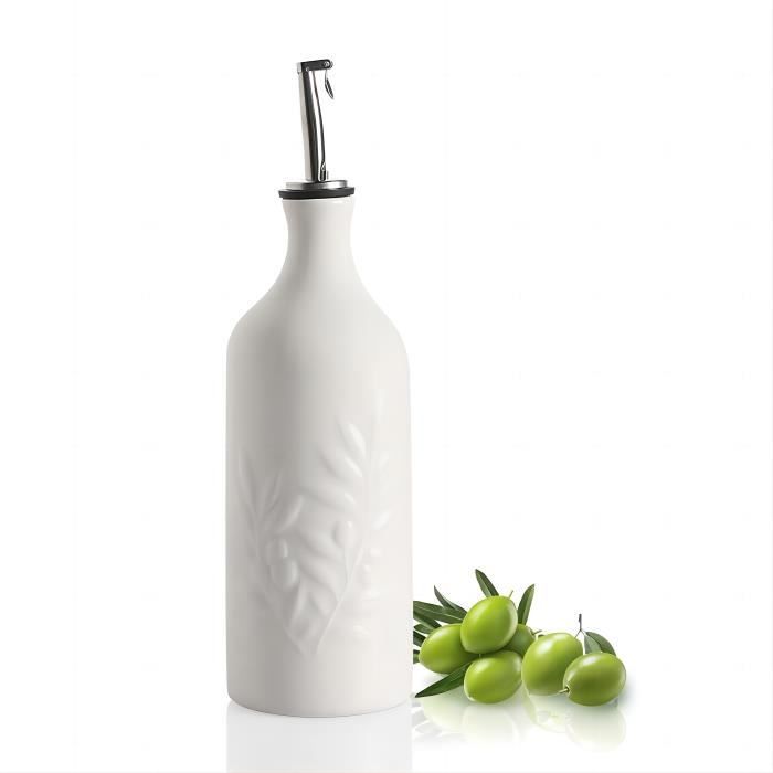 PAR - Distributeur d'huile d'olive Réservoir d'assaisonnement liquide mural  bouteilles d'assaisonnement table vinaigrier Blanc - Cdiscount Maison