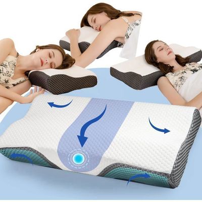 Oreiller Anti Ronflement Et Apnée Positionnelle Zibroges Oreiller En Mousse à Mémoire, Oreiller