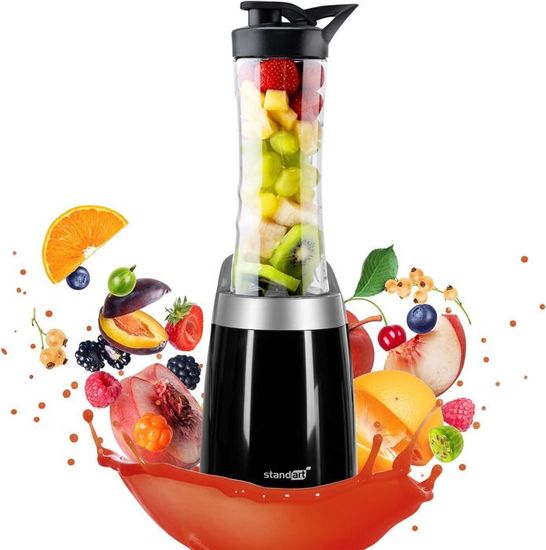 Blender Homlee 1200W - Mixeur Smoothie 1.6L Verre, 6 Lames Inox, Fonction Pulse + Tasse Portable 500ml