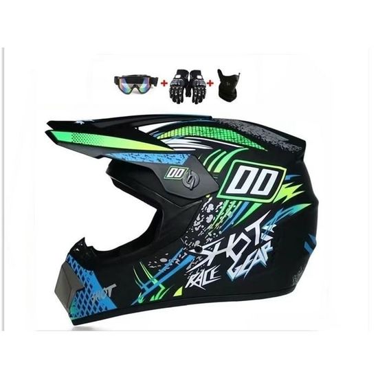 Enfant HXCZ JCLDG Casque De Moto Pour Enfant Ou Adulte Avec Gants