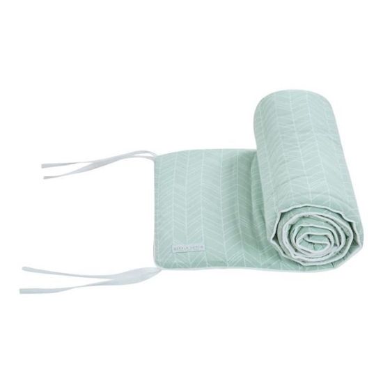 Tour De Lit Bebe Vert Menthe Et Blanc Feuilles 180x30cm Little Dutch Vert Cdiscount Puericulture Eveil Bebe