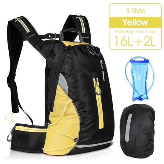 Sac étanche Jaune 5L Pour Moto - Sac Pare-chocs Latéral West Biking, Résistant à L’eau Et Réfléchissant