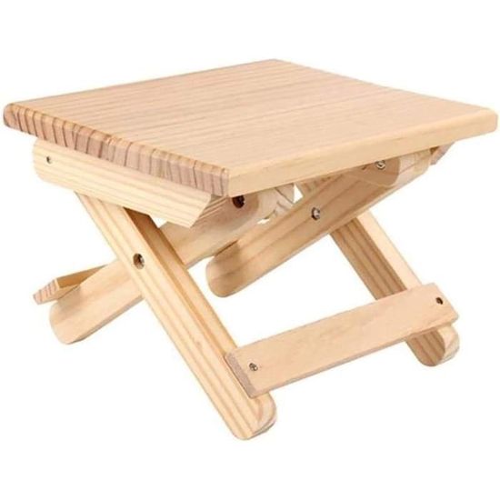 Petit tabouret en bois pour entrée – Housse de siège amovible et