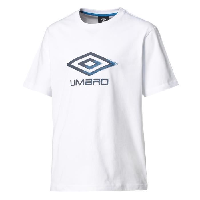 UMBRO T-Shirt Manches courtes ELSYM GRAPHIC COTTON - Homme - Blanc