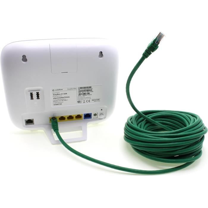 10 Câbles Ethernet CAT.6 5m Blanc - 1000 Mbit/s - RJ45