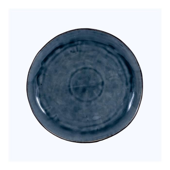 Assiette plate bleu pétrole - Diam 27 cm