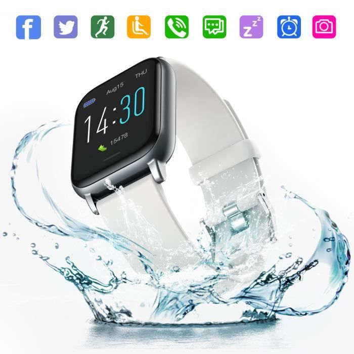 Montre Intelligent Montre Connectée Homme Femme 16 Modes Sportifs Bluetooth 5.0,Montre Intelligent Smart WatchEtanche IP68