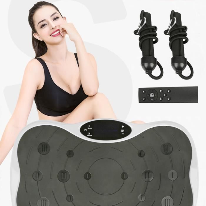 HEK Plateforme Vibrante, Multi-Function avec Bluetooth et USB, pour Le Shaper de Corps Bureau Amincissant Noir-Blanc