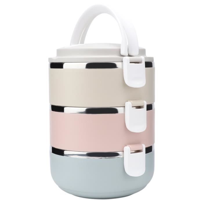 Lanqi Lunch Box de pique-nique portable récipient de nourriture 3 compartiments isotherme thermique