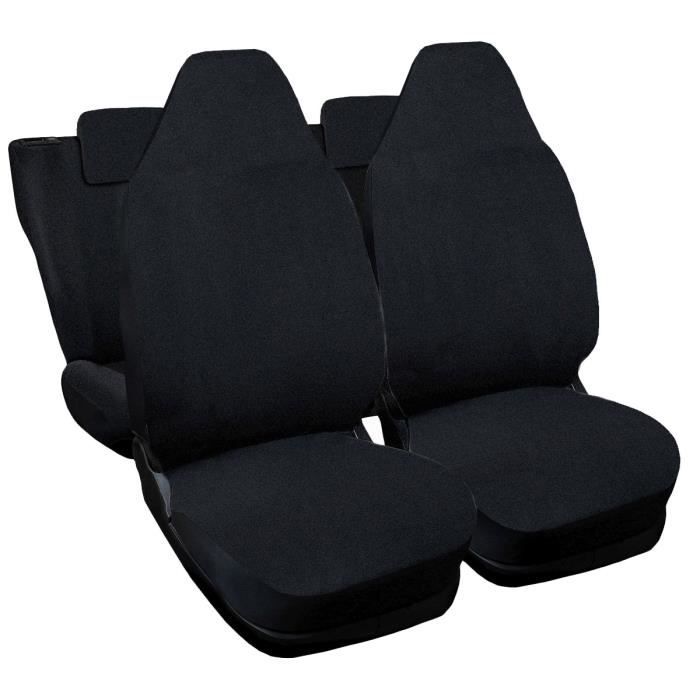 Housses de siège couleur unie pour Citroen C1 - jean noir