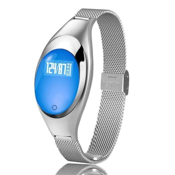 Z18 Oxygène Intelligent Sang De Fréquence Cardiaque Montre Intelligente Sport Féminin-Argent MMK40
