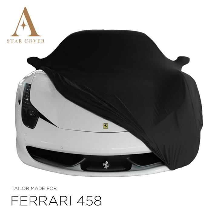 FERRARI 458 BÂCHE DE PROTECTION INTÉRIEUR AVEC POCHES RÉTROVISEURS NOIR COUVERTURE DE VOITURE
