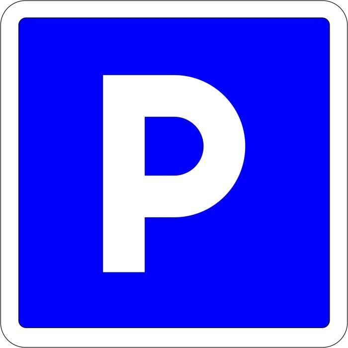 Panneau parking - Autocollant vinyl waterproof - L.200 x H.200 mm