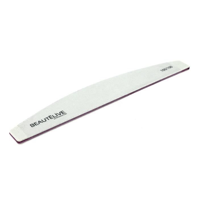 Beautélive, Lime à ongles demi lune 2 faces lavables 100/100 - Accessoires manucure