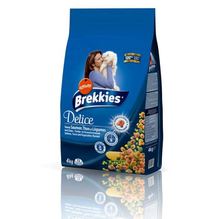 BREKKIES Croquettes au poisson - Chat - 4 Kg