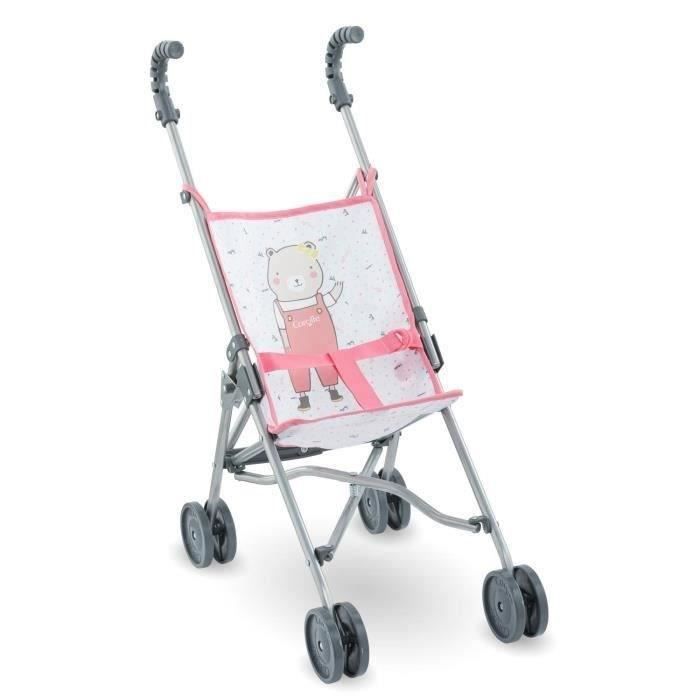 COROLLE - Mon Grand Poupon Corolle - Poussette canne rose - pour poupon 36 et 42cm - dès 3 ans