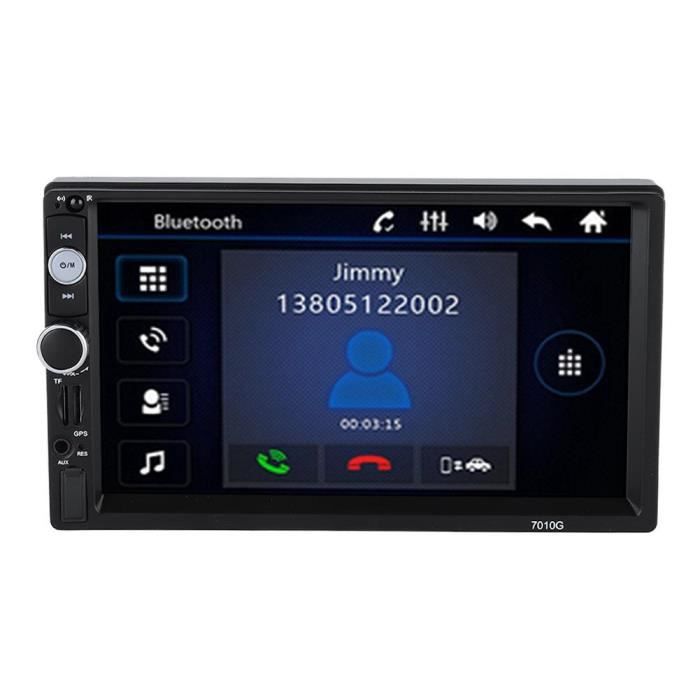 Dilwe GPS double DIN pour voiture 7 '2 Din autoradio multimédia antenne GPS Bluetooth voiture stéréo MP5 lecteur stéréo FM /