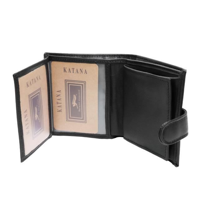 KATANA porte monnaie en cuir réf 553035 noir (3 couleurs disponible)