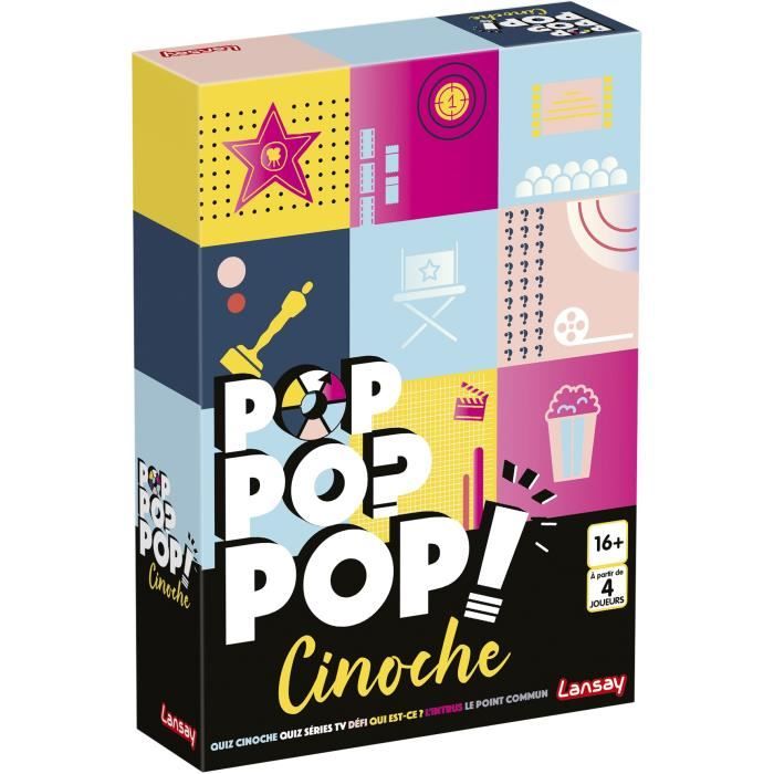 Jeux Lansay - Pop Pop Pop - Cinoche - Jeu de société - Dès 16 ans