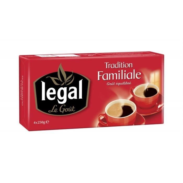 LEGAL - Tradition Familiale Moulu 4X250G - Lot De 2